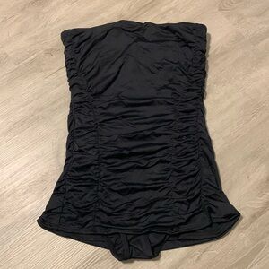 Black Ruched Bathing Suit
